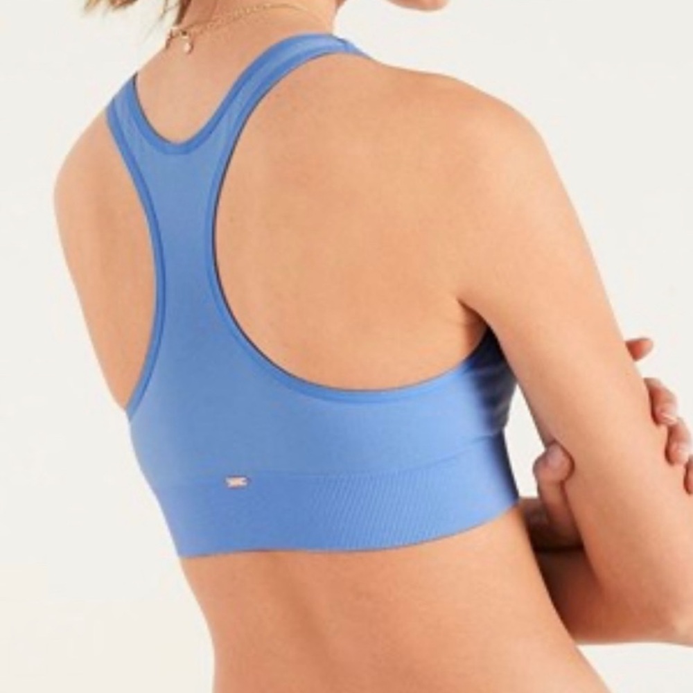 VS PINK Seamless Racerback Plunge Sports Bra Large - Picture 2 of 10